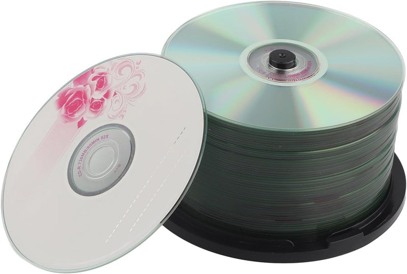 Tangxi أقراص CD فارغة، سرعة 52X سعة 730MB قرص قابل للتسجيل أقراص CD فارغة لتخزين الصور الرقمية بيانات الموسيقى، سرعة تسجيل 2 دقيقة، متوافق مع iOS، 175 أغنية 225 صورة (50 قطعة) - Image 3